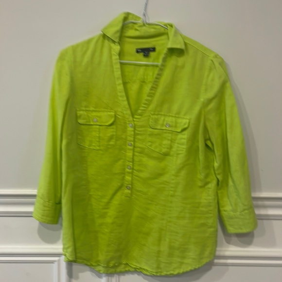 Gap Green Linen Shirt - Picture 1 of 5
